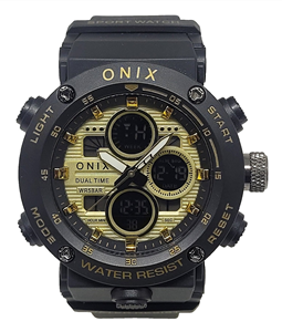 Relgio Masculino Onix AnaDigi OX116 Preto e Dourado