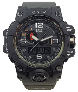 Relgio Masculino Onix AnaDigi OX117 Cinza e Preto