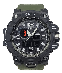 Relgio Masculino Onix AnaDigi OX117 Verde e Preto