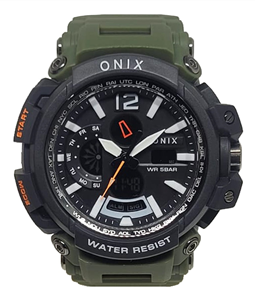 Relgio Masculino Onix AnaDigi OX124 Verde e Preto