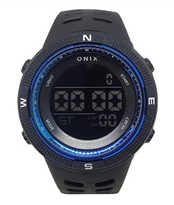 Relgio Masculino Onix Digital OX102 Preto e Azul