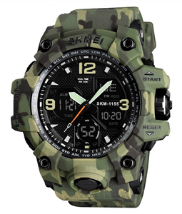 Relgio Masculino Skmei AnaDigi 1155 Verde Camuflado