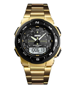 Relgio Masculino Skmei AnaDigi 1370 Dourado e Preto