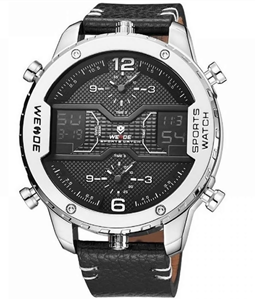 Relgio Masculino Weide AnaDigi WH-6401 Preto e Prata