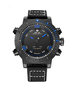 Relgio Masculino Weide AnaDigi WH6103B Preto e Azul